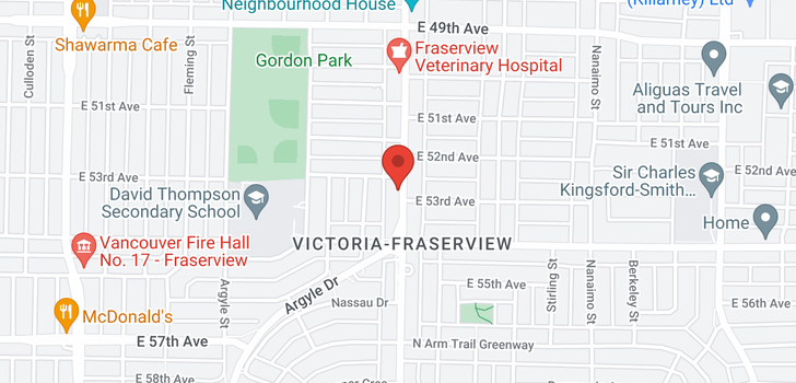 map of 6877 VICTORIA DRIVE